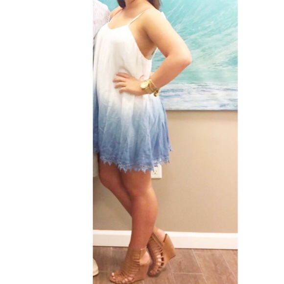 Tie Dye Low Cut Back Dress - Picture 1 of 5